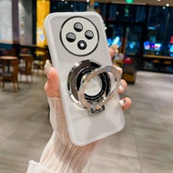 For Redmi 14 C 14C 5G 2024 Phone Case Magnetic Stand Holder Casing Thin Ultra Clear Transparent Soft