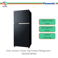 (SAVE 4.0) Panasonic NR-TZ601 2-Door Fridge 610L Inverter Top Freezer Refrigerator - NRTZ601BPKM NR-TZ601BPKM