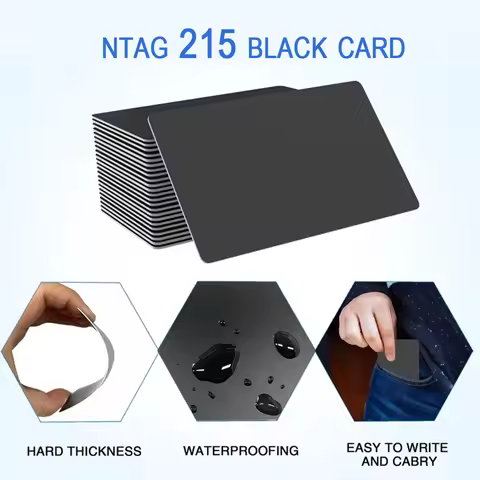 504 Bytes NFC Cards Black NFC Tags NFC Business Card NFC 215 Cards NFC Ntag215 Cards Blank NFC Cards