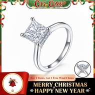 CICIGEMS2CT Princess Cut Moissanite Halo Ring for Women DVVS1Stackable18K Gold Plated Lab Grown Hypo