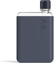 memobottle A6 (Midnight Blue) Bundle - 12oz (375ml) - Bottle, silicone sleeve & lid | Compact Water