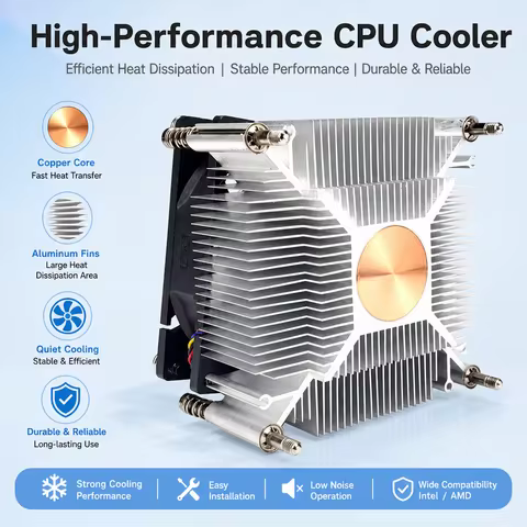 X99 CPU Air Cooler 4PIN PWM CPU Cooling Fan PC Processor Radiator Ventilador for Intel 2011‑3 X79 E5