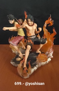 ฟิกเกอร์ ลูฟี่ &amp; พอร์ทกัสดีเอส วันพีช One Piece DXF Figure, Brotherhood Set of 2 Luffy &amp; Portgas D. Ace Banpresto