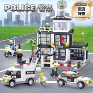 兼容樂高積木城市水上警察局系列小顆粒拼裝兒童益智生日玩具