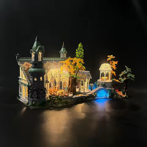 BYB LED Light Kit For LEGO 10316 The Lord of The Rings: Rivendell Building Blocks Decorative Lamp (N