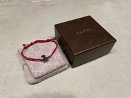 Gucci 小熊紅繩手鍊 真品