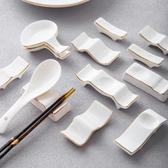 Bone China Semicircle Phnom Penh Chopstick Rest Spoon Rest Holder Hotel Swing Table Chopstick Rest C