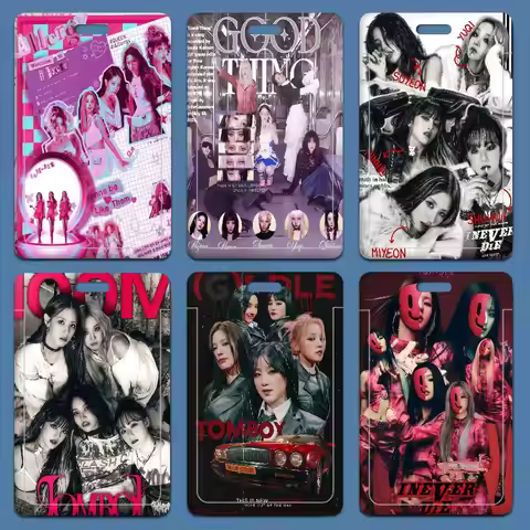 Kpop Girls G-GIDLE (G)I-DLE Card Holder Company Staff Pass ID Work Card Holder Business Supplies
