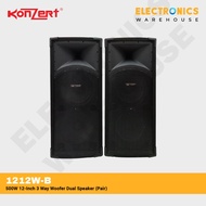 1212W-B 500W 12-Inch 3 Way Woofer Dual Speaker (Pair)