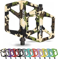 'BUCKLOS Mountain Bike Pedals MTB Pedals Flat, Adult Bicycle Road Bike Large Platform Nylon Non-Slip