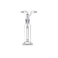 Yuxun Yx Lab Botol Cuci Gas Kaca 250Ml Perangkap Vakum dengan Dua Tabung Tekuk 2932 Kaca Borosilikat