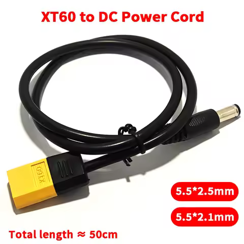 XT60 Male to DC5.5mm X 2.5mm Male DC5521 Power Adapter Cable Cord for model airplane battery special