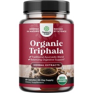 Digestive Triphala Capsules Organic Complex - Organic Triphala Colon Cleanser & Detox Digestive Heal