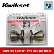 Kwikset Entrance Lockset TYLO US 5 Antique Brass Keyed Entry Certified Security Door Knob