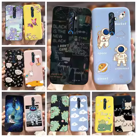 For Oppo Reno 2 Case Reno 2F 2Z Lovely Candy Painted Cover Soft TPU Phone Case For Oppo Reno2 F Z Re
