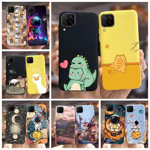 For Huawei P40 Lite Case Nova7i Cute Fashion Cartoon Cover Soft Silicone Phone Case For Huawei Nova 