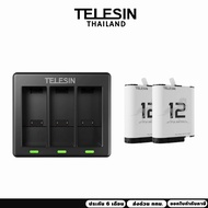 Telesin ที่ชาร์จ Battery GOPRO แบบแบน และ Stamina Battery 2ก้อน สำหรับ GOPRO 12/11/10/9