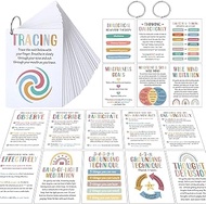 Marspark 48 Pcs DBT Flashcards - Dialectical Behavior Therapy Coping Skills Cards with Binder Rings,