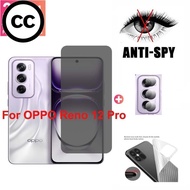 CC 3 in 1 Anti Spy Glass for OPPO Reno 12 Pro Privacy Protection Screen Protector for OPPO Reno 12 P