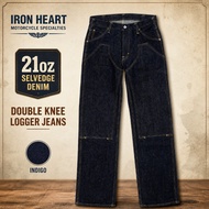 IRON HEART denim Jeans [822] 21 oz Selvedge Denim Double-Knee Rugged Jeans