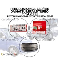 PERODUA KANCIL 660/850 DAIHATSU MIRA L5 TURBO 1994-2009 PISTON RING SET 4 PISTON TP PISTON 31057