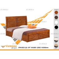 EUREKA 21A Queen/King Brown Bed Frame / Katil Kayu Wood (Deliver &amp; Installation Klang Valley)