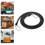 DYNWAVE Heavy Duty Bungee Cord With Hook Elastic Rope Locks Tie Moving Straps Black Bungee Cords For Luggage Rack Cars Bicycles Motorcycles
