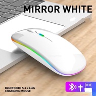 Wireless Mouse Bluetooth 2.4Ghz Receiver Optical Adjustable Mice Rechargeable for Samsung Galaxy Tab S9 FE S9 Plus Ultra S7 FE S8 Plus Tab A7 A8 10.5