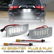 For Mitsubishi ASX Outlander Sport ES PHEV 2010-2020 White LED License Plate Light Number Plate Lamp