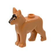Lego 92586pb01 Animal Dog Alsatian German Shepherd/ with Black Eyes, Nose, Blaze and Dark Brown Muzz