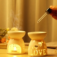 Cross-Border Exclusive Aromatherapy Burner White Hollow Ceramic Burner Tea Wax Heating Burner Essent