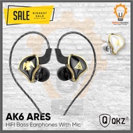 Earphones QKZ AK6 ARES ARES Stereo HiFi IEM Gaming Earphone WITH MIC