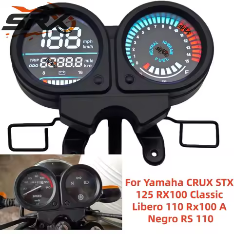 With RPM Motorcycle Speedometer Meter Gauge For Yamaha YBX125 RS110 STX 125 RX100 Classic