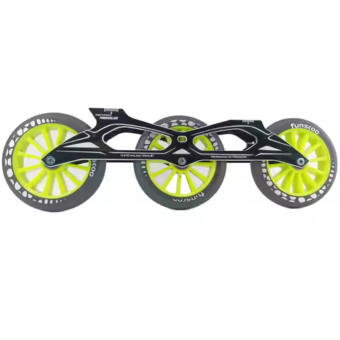 3X125mm Skate Powerslide Frame 85A Wheel ILQ-11 Bearing Inline Speed Skating base Marathon Racing Fi