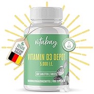 Vitamin D3 Depot 5,000 IU. Only One Vegan Tablet / 5 Days.