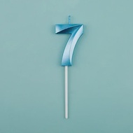 1 Chiếc 0-9 Số Kỹ Thuật Số Nến Bộ Trang Trí Bánh Xanh Dương/Hồng Lãng Mạn Quán Quân Cho Trẻ Em Sinh