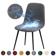 1/2/4/6 Pieces Waterproof Fabric Shell Chair Cover Bar Chair Covers Bench Cover Short Size Seat Case For Home Living Room