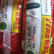 Set Bajet Tayar Tubeless Diamond Motor Skuter Scooter (70/90-14) (80/90-14)