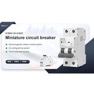 YX29 GEYA DC MCB 80A 100A 125A 6KA 2P 500VDC Mini Circuit Breaker Din Rail DC Breakers GYM9-125