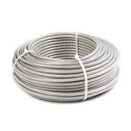 [HOT] 10Meters 304 Stainless Steel Wire Rope PVC Plastic-coated Cable Clothesline Rope Diameter 0.6mm 0.8mm 1mm 1.2mm 1.5mm 2mm