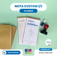 CUSTOM NOTE 1/3 2 Ply Free Design Free Your Own Name Y&H Yudha graffiti