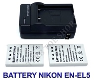 EN-EL5 \ ENEL5 แบตเตอรี่ \ แท่นชาร์จ \ แบตเตอรี่พร้อมแท่นชาร์จสำหรับกล้องนิคอน Battery \ Charger \ B