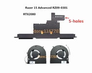 ☽♘卐 New Original Laptop CPU Cooling Heatsink Fan for Razer Blade 15 advanced RZ09 0301 03135 0330 03304 12780848 13240125 0459VM10