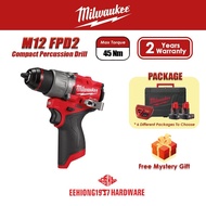 MILWAUKEE M12FPD2-602X FUEL Sub Compact Percussion Drill M12FPD2-SOLO M12FPD2 IMPACT DRILL 12V DRILL GEN4