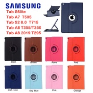 [เคสหมุน] Samsung Tab A7 2020 T505 /Tab s2 8.0 t715/Tab s6 lite /Tab A8 t295/Tab A 2019 T295 /Tab A7 lite เคสหนังคุณภาพดี  หมุนได้ 360 องศา 360 degree rotation ตั้งได้ กันกระแทก พร้อมส่ง