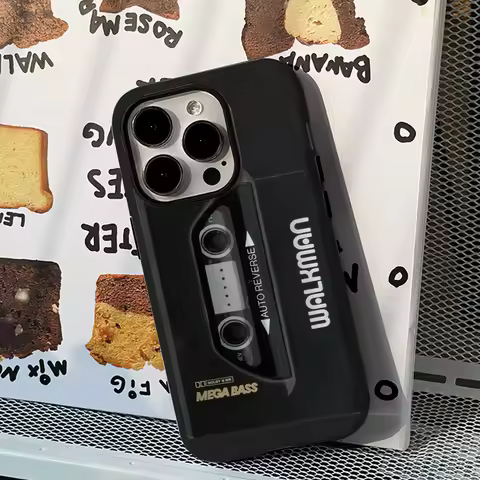 Sony Walkman Phone Case Film Shell For IPhone 16 15 14 13 12 11 Pro Max Plus