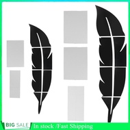 Bjiax DIY Feather Shaped Mirror Wall Sticker For Living Room Art Home Decor