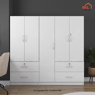 ARCIO 6X6FT (3+2) DOORS WARDROBE WITH SHELF / almari baju /kabinet baju / almari baju budak /wardrob