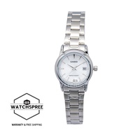 Casio Ladies' Standard Analog Silver Stainless Steel Band Watch LTPV002D-7A LTP-V002D-7A