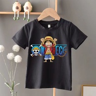 2026Fashion 2026ONE PIECE KIDS Luffy T-shirt Boys Girls Kids Cotton Cute Boys and Girls One Piece Ki